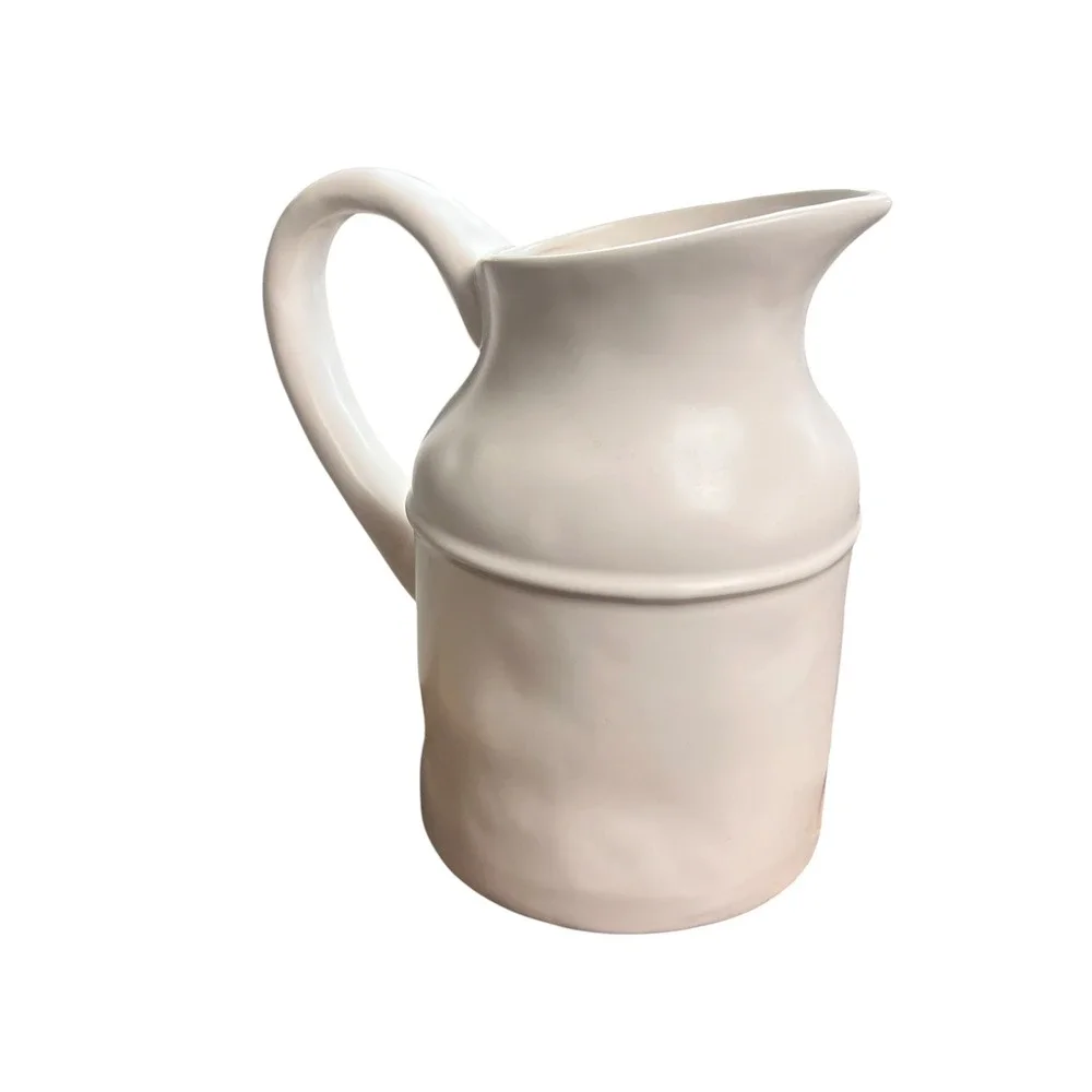 Rae Dunn DRINK Ceramic Pitcher Artisan Collection by Magenta Farmhouse 8.5